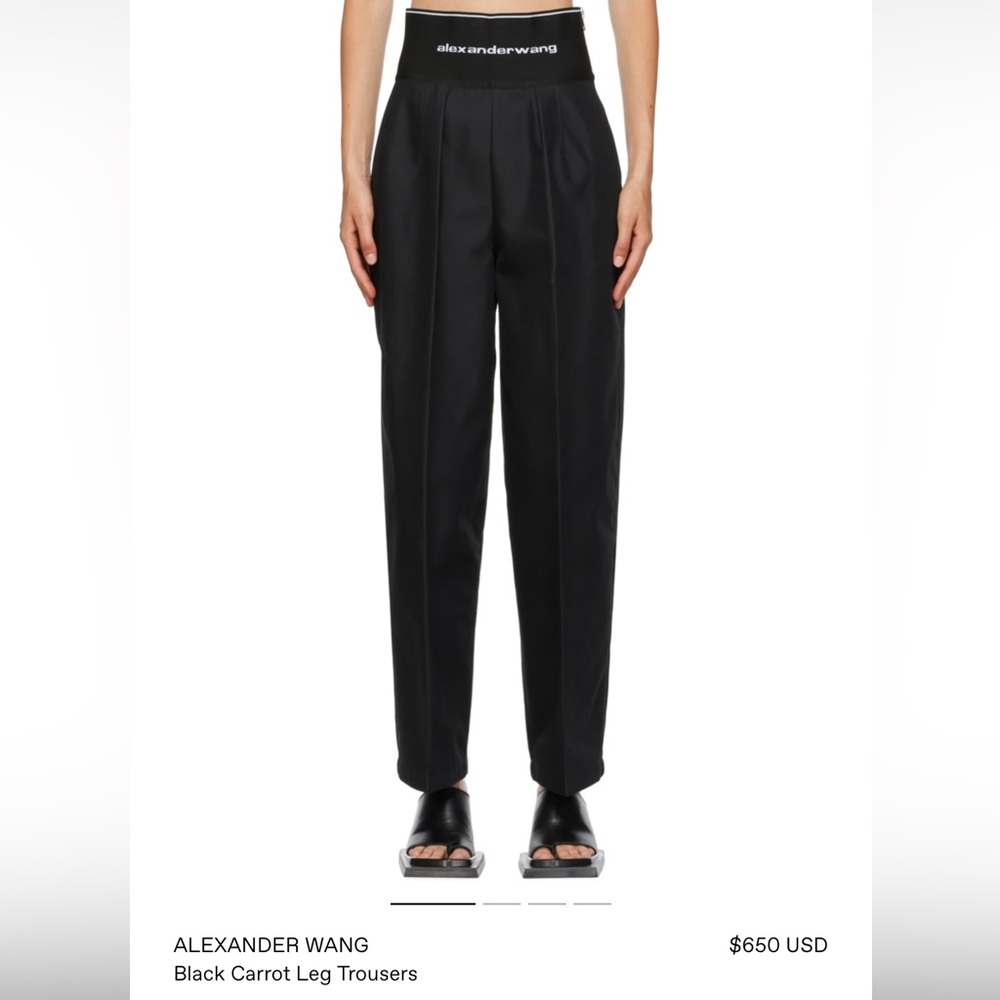 Alexander Wang black carrot leg trousers